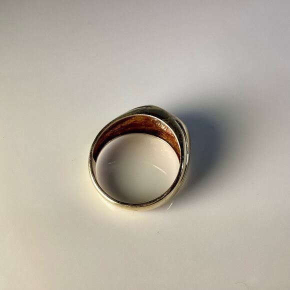 10K Gold & Diamonds Men Cluster Ring - Picture 9 of 13